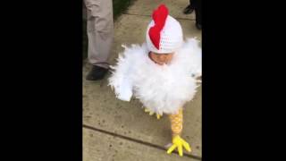 Just strutting her stuff like any normal chicken would do.