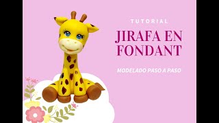 Cómo Hacer una Jirafa en Fondant// Giraffe Cake Topper Tutorial// Animals Cake Topper