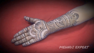 Traditional Bridal Mehndi or Henna Design l Step by Step Tutorial