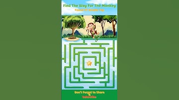 Can You Help the Monkey Find the Way? 🍌 #quizpop #mazegame #shorts