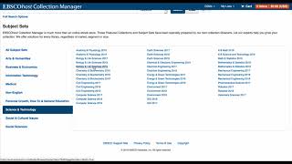EBSCOhost Collection Manager
