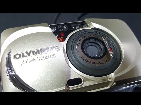Olympus mju zoom 130 point and shoot film camera Japan - YouTube