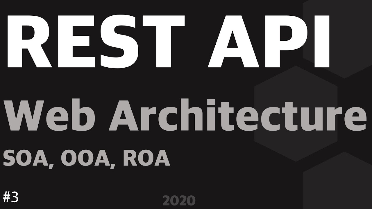 REST API Series | Tutorial 3 : Web Architecture Styles: SOA, OOA, ROA