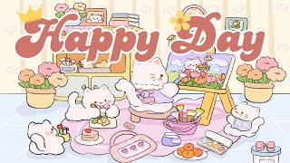 Happy Day Lofi 🌟🎨2 Hr Songs🌷🌻Stream cafe ✨cute & relaxing music ☀️ Make Your Day Better