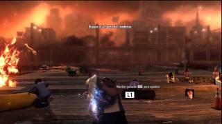 inFAMOUS 2 Intro, Beginning & First Boss Fight "The Beast" Spanish