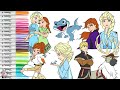 Disney Frozen 2 Coloring Book Compilation Anna Elsa Kristoff Sven Olaf and Bruni