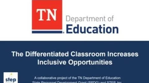 Differentiated Classroom Increases Inclusive Oppor...