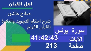 شرح احكام تجويد القران الكريم سورة يونس الايات  41  42 " 43 #قران_احكام_تجويد