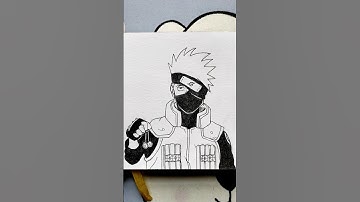 Kakashi Hatake  Drawing #shorts #anime #kakashi #drawing #naruto #viral #satisfying