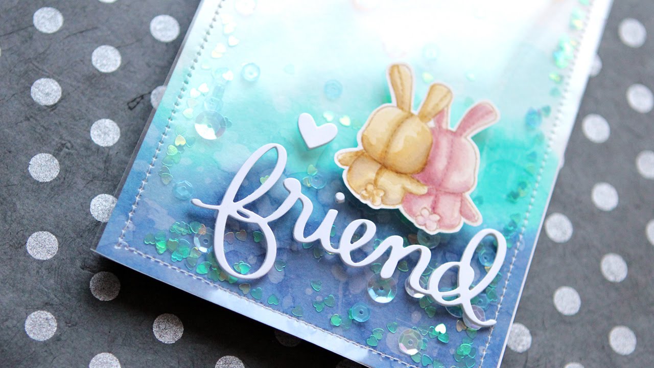 Full Shaker Card with No-Line Watercoloring