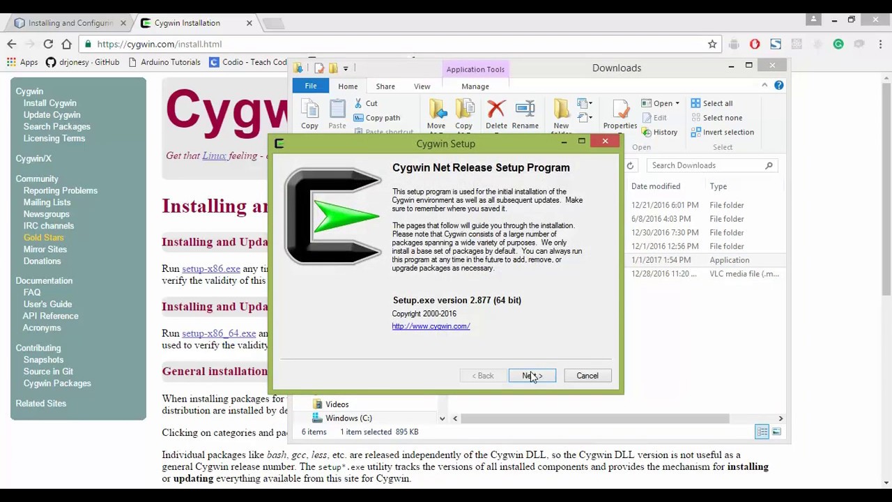 Installing C And C Compiler For Windows 7 8 1 And 10 Cygwin Youtube