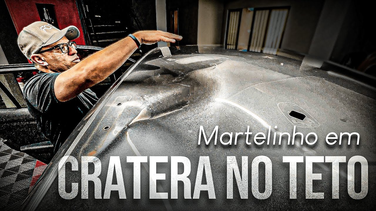 [SEM CORTES] MARTELINHO DE OURO EM AMASSADO GRANDE NO TETO | CURSO DE ...