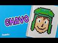 COMO DIBUJAR AL CHAVO del CHAVO DEL 8 paso a paso PIXEL ART - PIXELADOS