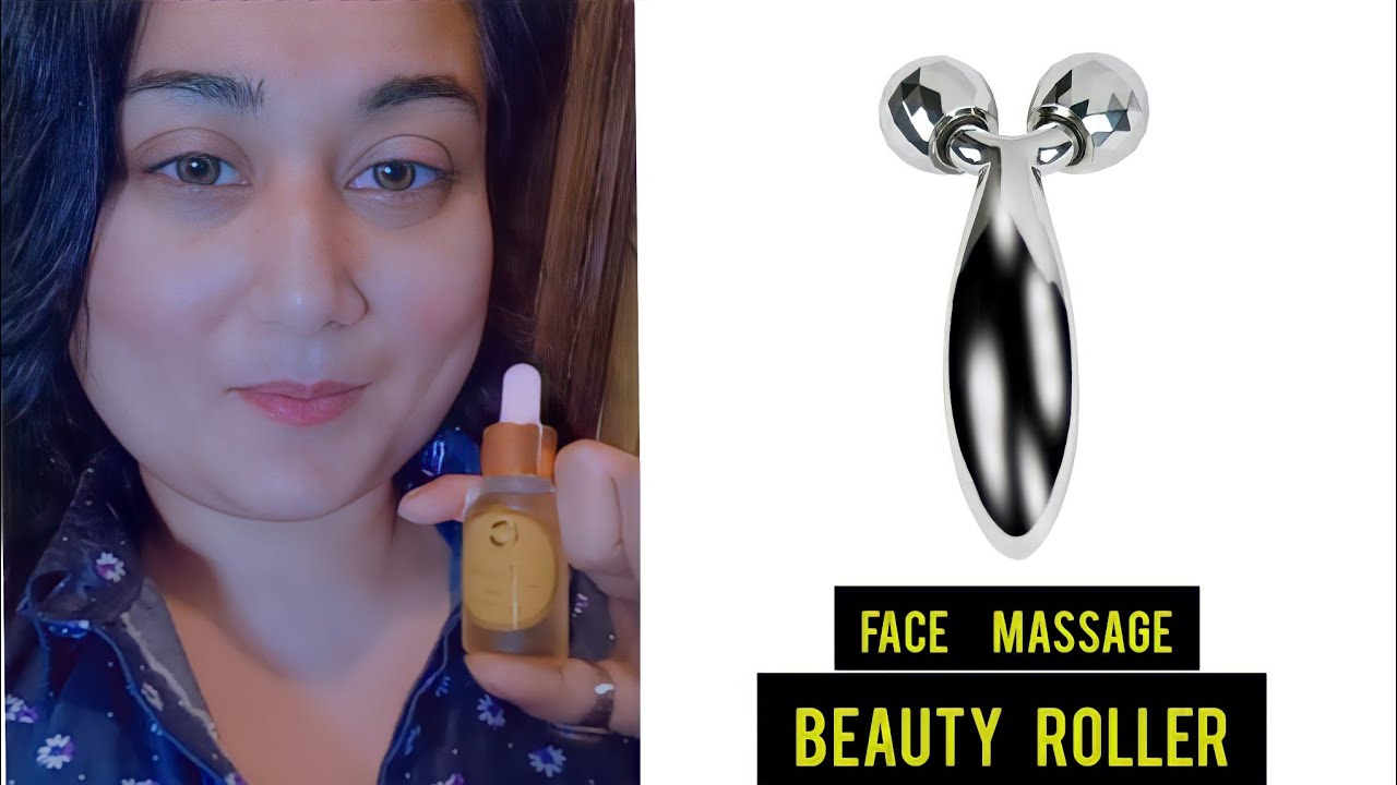 how To Face massage with Essential Oil Face Shaper Roller Skin Gym