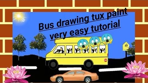 Tux Paint School Bus Drawing Tutorial