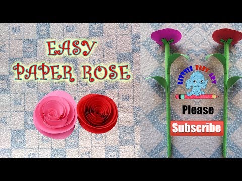 Easy Paper Craft Rose How To Make Paper Rose Origami