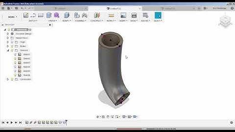 0133A – The Additive Guru, creating a complex loft along a curve with a hole in Fusion 360