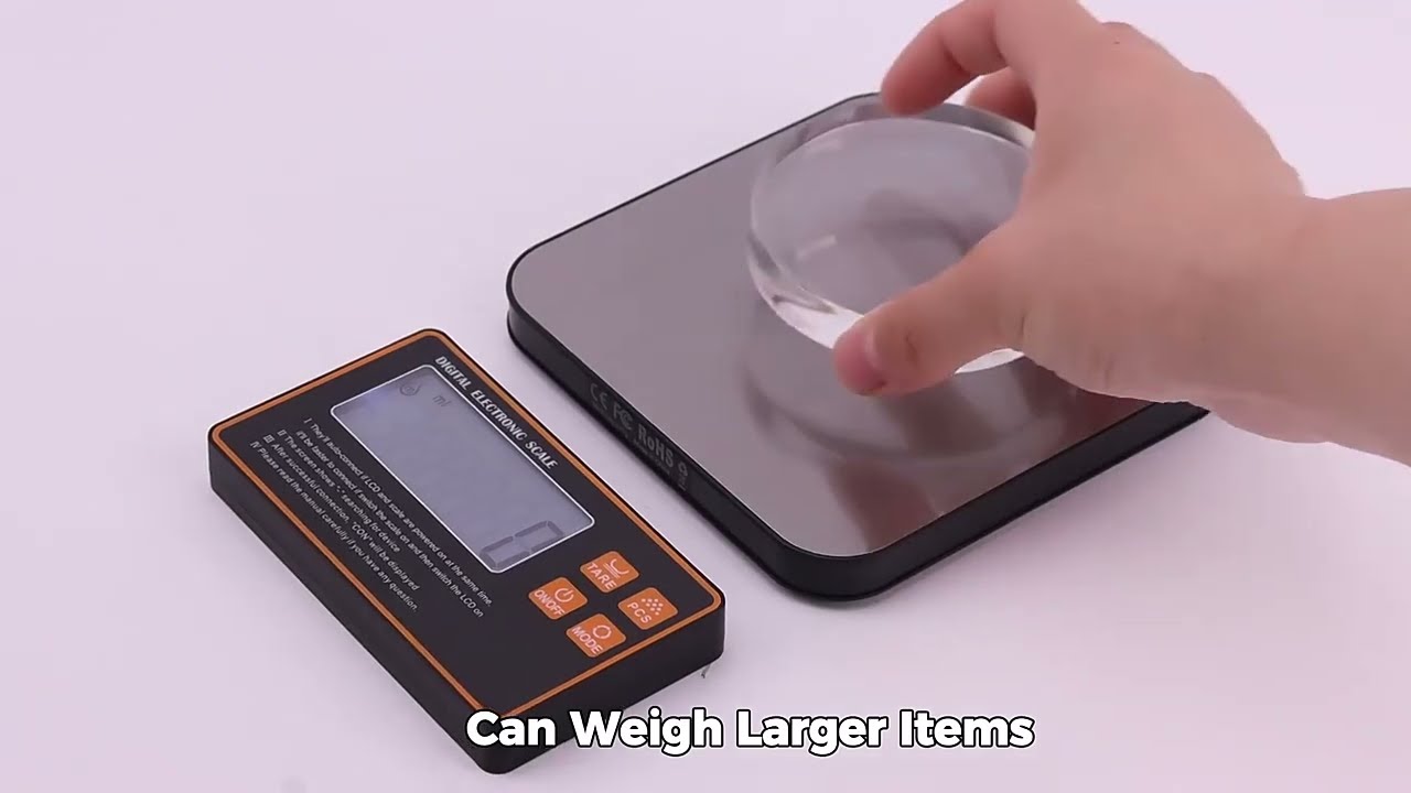 J&R 2025 Screen Platform Split Design Wireless 15kg Food Weight Kitchen Scale for Sourdough Baking