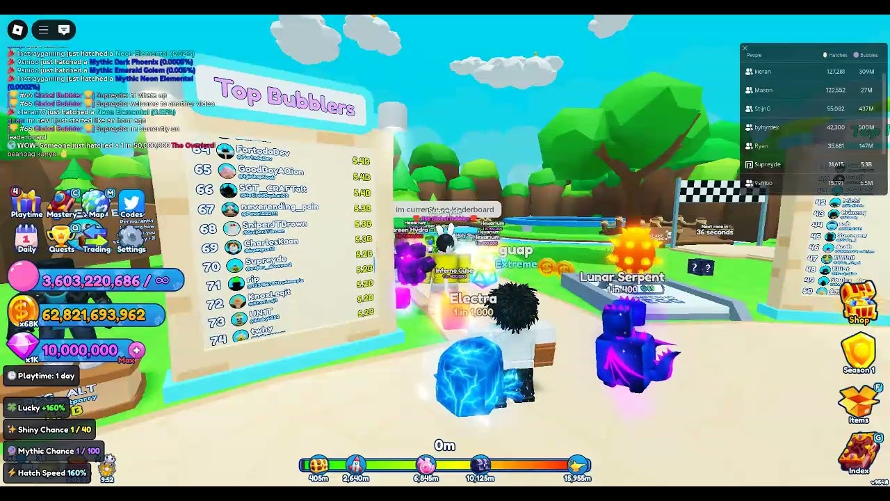 Im on global leaderboard in BGSI