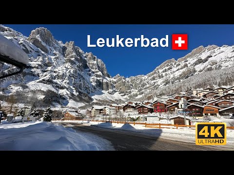 Leukerbad Switzerland Christmas Walking Tour 4K Switzerland Christmas Swissvillage