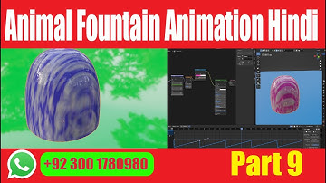 How to Make a Animal Fountain in Blender | Part 9 | Animal cross full 3d Animation