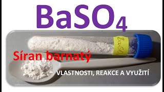 BaSO4 - síran barnatý - vlastnosti, reakce, využití