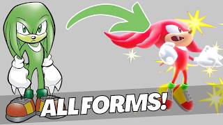 All Knuckles the Echidna Forms & Transformations