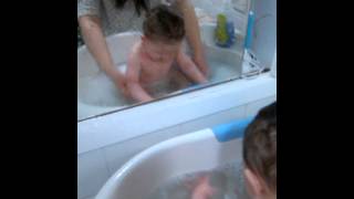 Declan having so much fun during the bath !