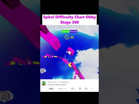 Spiral Difficulty Chart Obby Stage 200 (Roblox) #roblox #robloxobby
