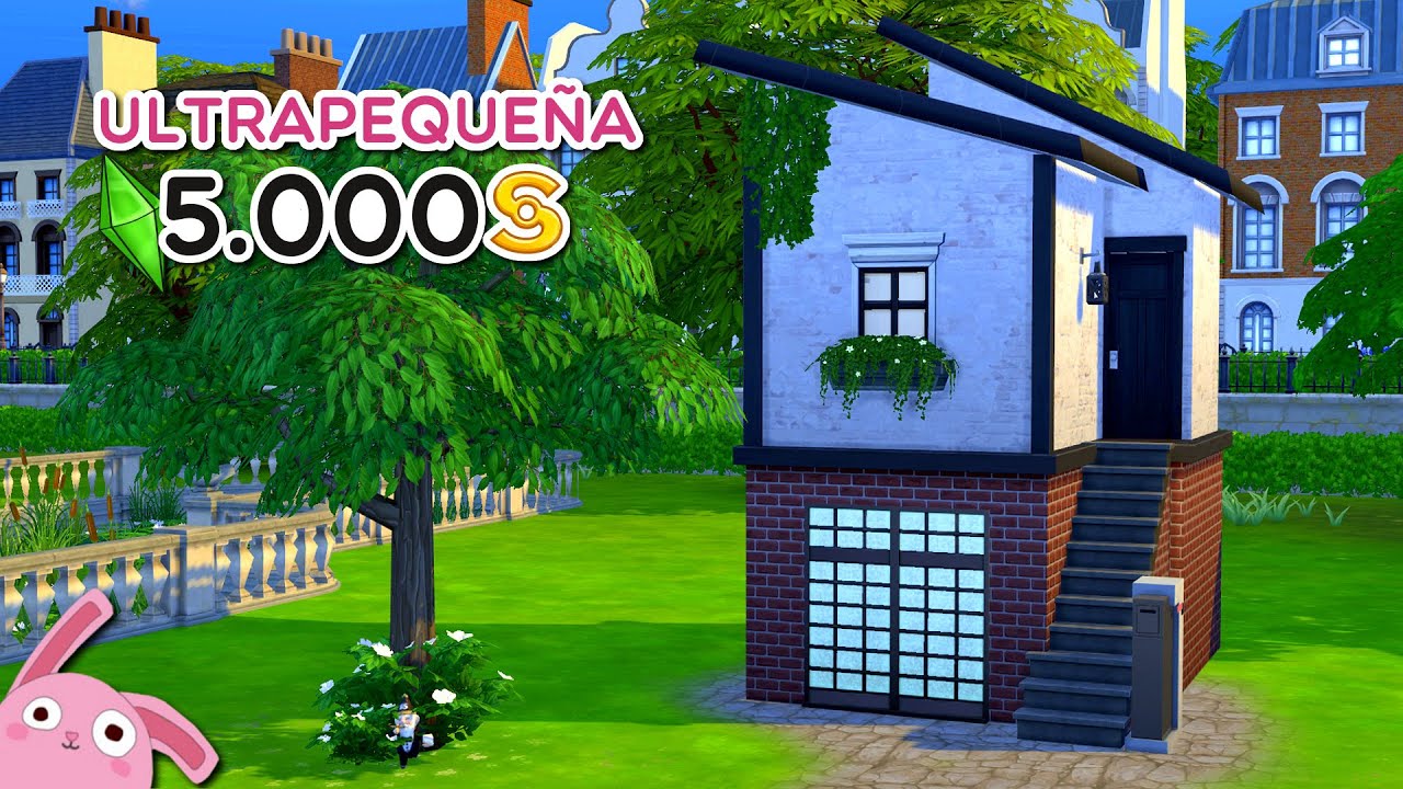 CASA ULTRAPEQUEÑA DE 5000 SIMOLEONES 💰 Los Sims 4 RETO DE CONSTRUCCIÓN ...