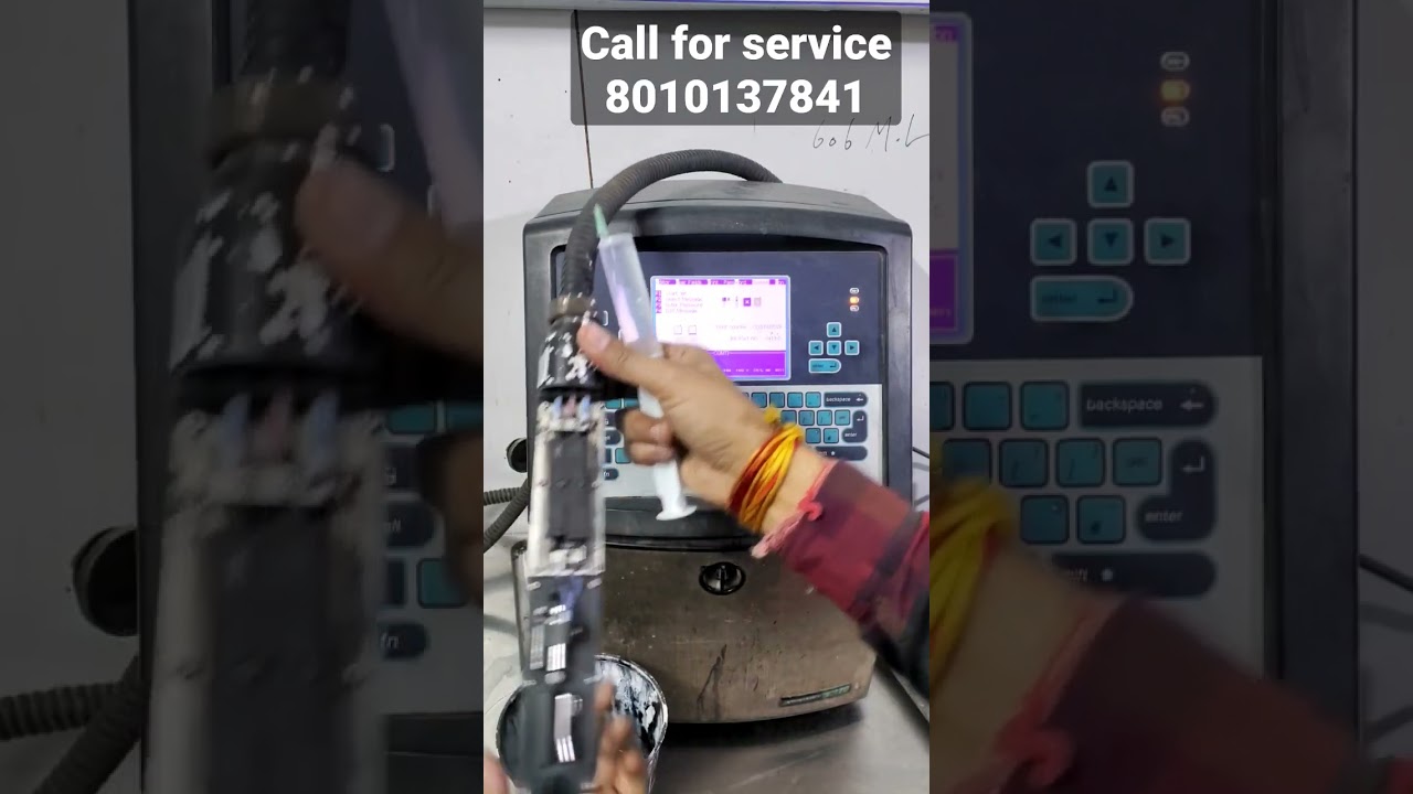 Nozzle flush in videojet printer 