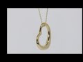 Tiffany & Co Elsa Peretti Large Open Heart pendant necklace 18K yellow gold 26MM - 24758