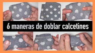 6️⃣maneras RAPIDAS DE DOBLAR CALCETINES.👈👈👈