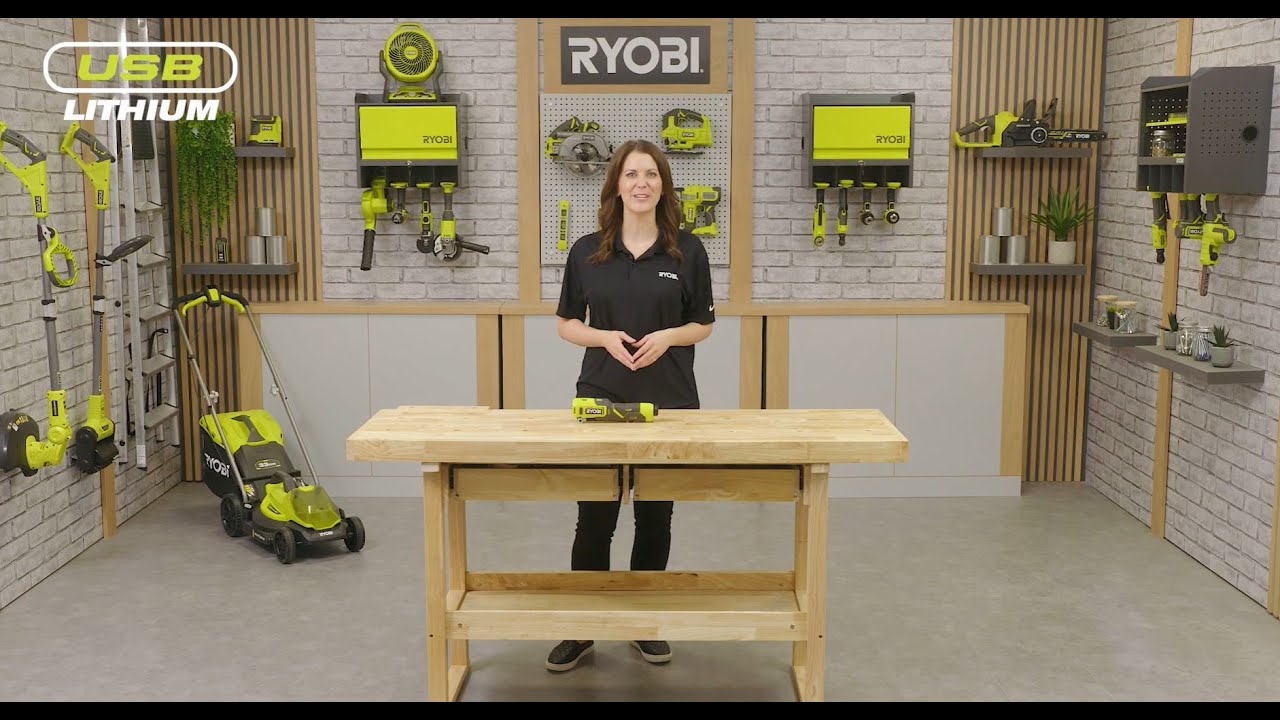 Ryobi Inflator / Mini Blower Attachments and Storage Rack 