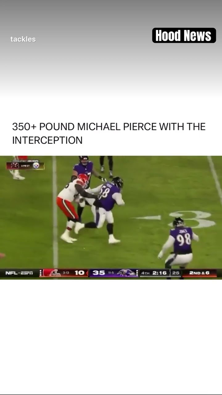 Big man did it #hoodnews #michaelpierce #ravens #NFL #football #shortvideo #omg #how #wow #sports #i
