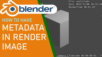 Blender how to have metadata in render image
