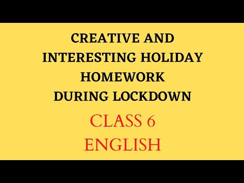 6th class english holiday homework