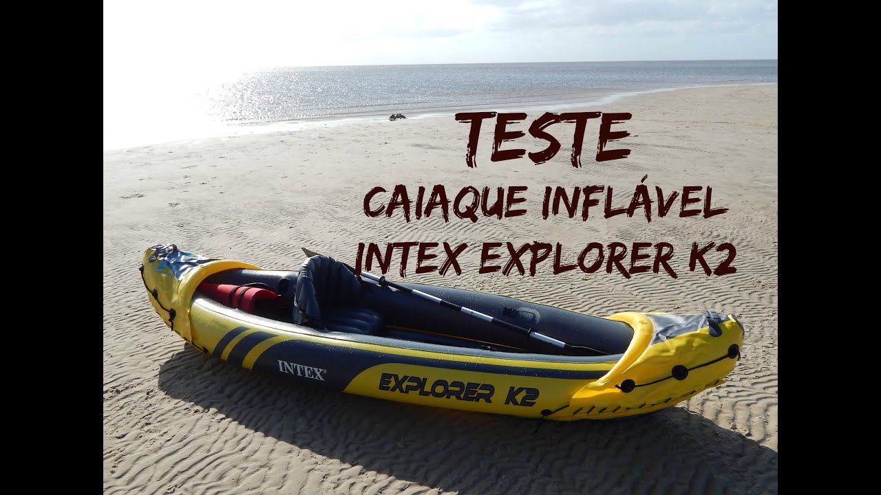 Caiaque InflÃ¡vel Intex Explorer K2 Kayak (Teste) - YouTube