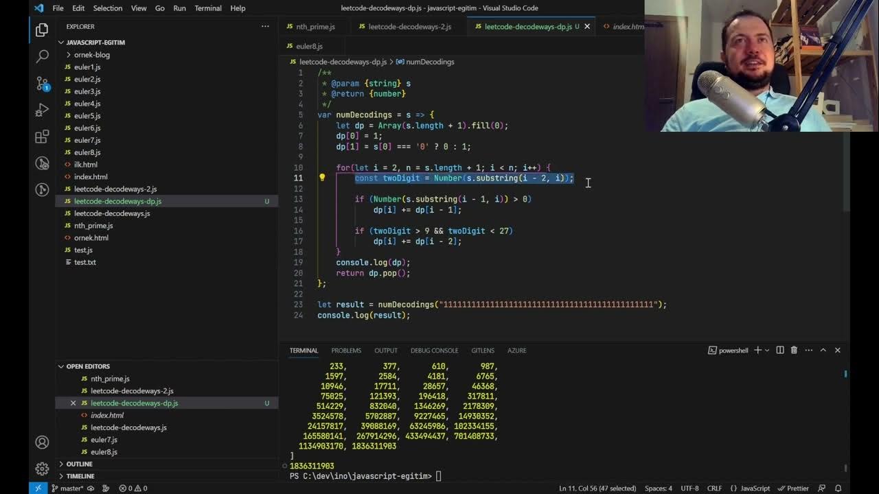 2023 Yazılım H9:B4 - Algoritma: LeetCode Decode Ways Çözüm 2 Dynamic ...