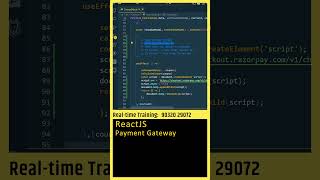 ReactJS Tutorial (Payment Gateway Integration) Web Development, Frontend, ReactJS in Telugu #shorts