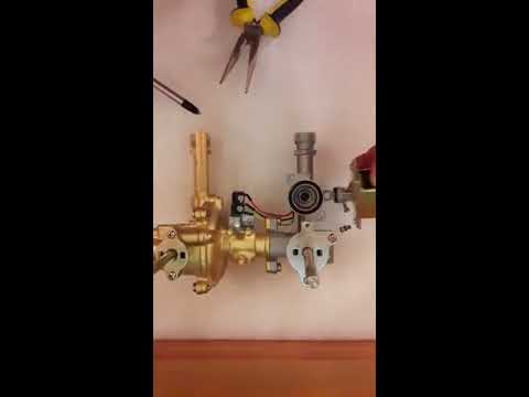 Электромагнитный клапан ВГУ газовой колонки, его функция и замена. Solenoid valve gas water heaters.
