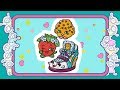 Шопкинс - Как нарисовать Клубничку Кисс и Печеньку Кукки - Веселые раскраски - видео для детей
