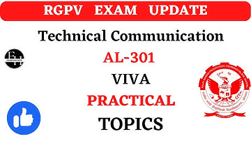Technical Communication Practical Super Important Topics | AL-301 | RGPV Exam Imp Topics 3 semester