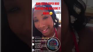 Blueface dad has gotten karlissa very 😡 #bluefacebaby #chriseanrock #drake #hairqueen #cardib