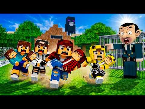 ماين كرافت لكن انا وعبوسي وجيجي وكعبول انحبسنا بسبب نسخنا المزيفة 😱😨 #فلم_ماين_كرافت