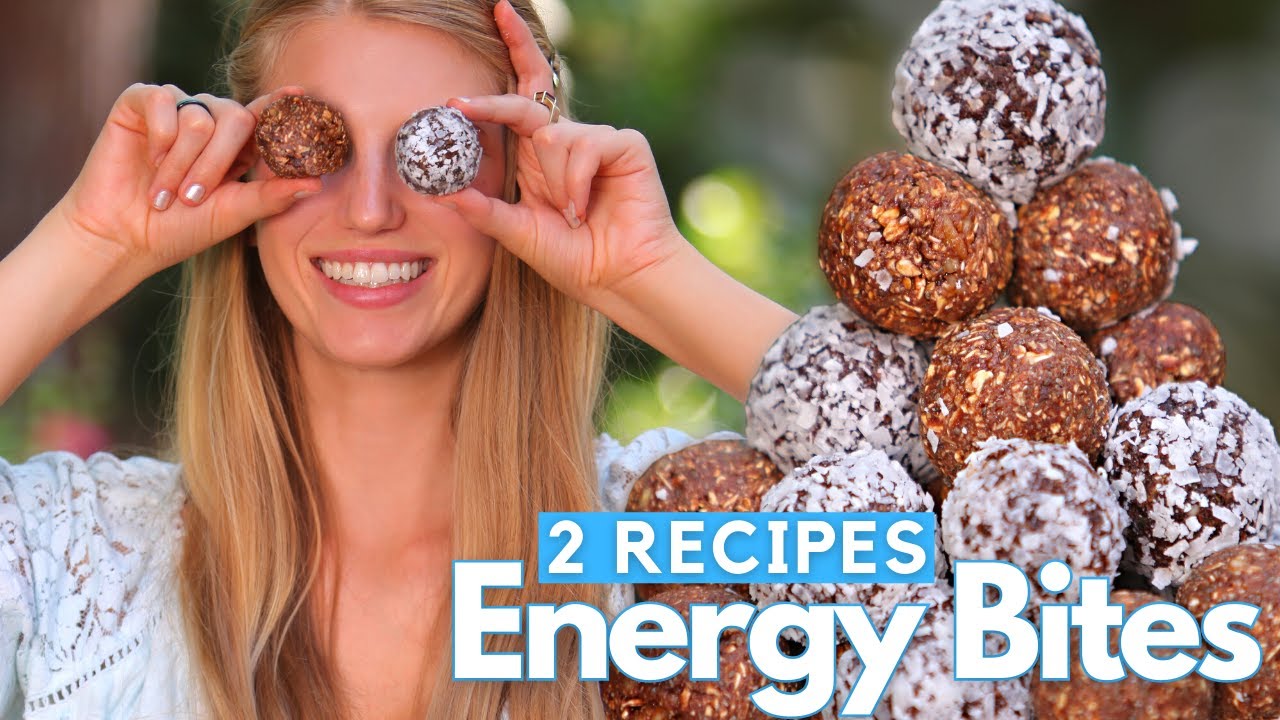 Healthy No Bake Energy Bites | Recipe #1 Oatmeal Peanut Butter | #2 Chocolate Date Balls