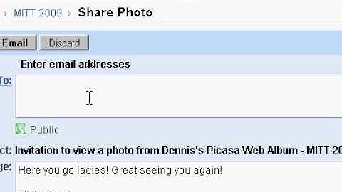 Picasa 3 album bug at sending photos by email