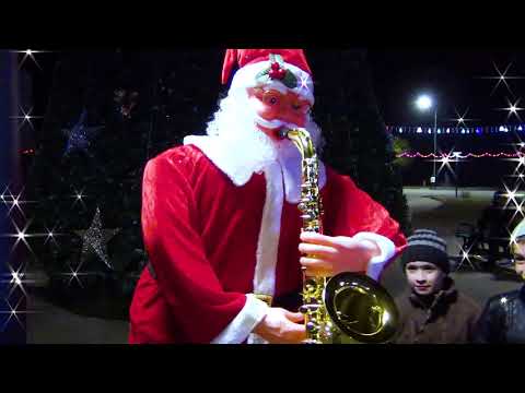 ქალაქ წალენჯიხის ცენტრში მთავარი ნაძვის ხე საზეიმოდ აენთო.