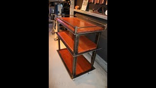 Drinks Trolley Bar Cart Industrial Style - Forme Industrious