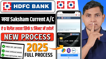 Hdfc Bank Saksham Current Account Opening Online 2025 | Best Current Account for Small Business